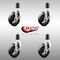 Service Caster 4 Inch 316SS Soft Rubber Swivel 1-5/8 Inch Expanding Stem Caster Set Brake SCC SCC-SS316EX20S414-SRS-TLB-158-4 - alternate 2